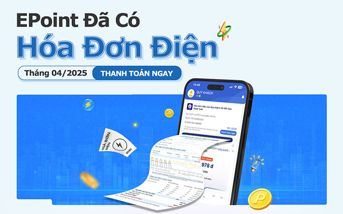 THÔNG BÁO HÓA ĐƠN ĐIỆN THÁNG 04 ĐÃ ĐƯỢC CẬP NHẬT TRÊN EPOINT